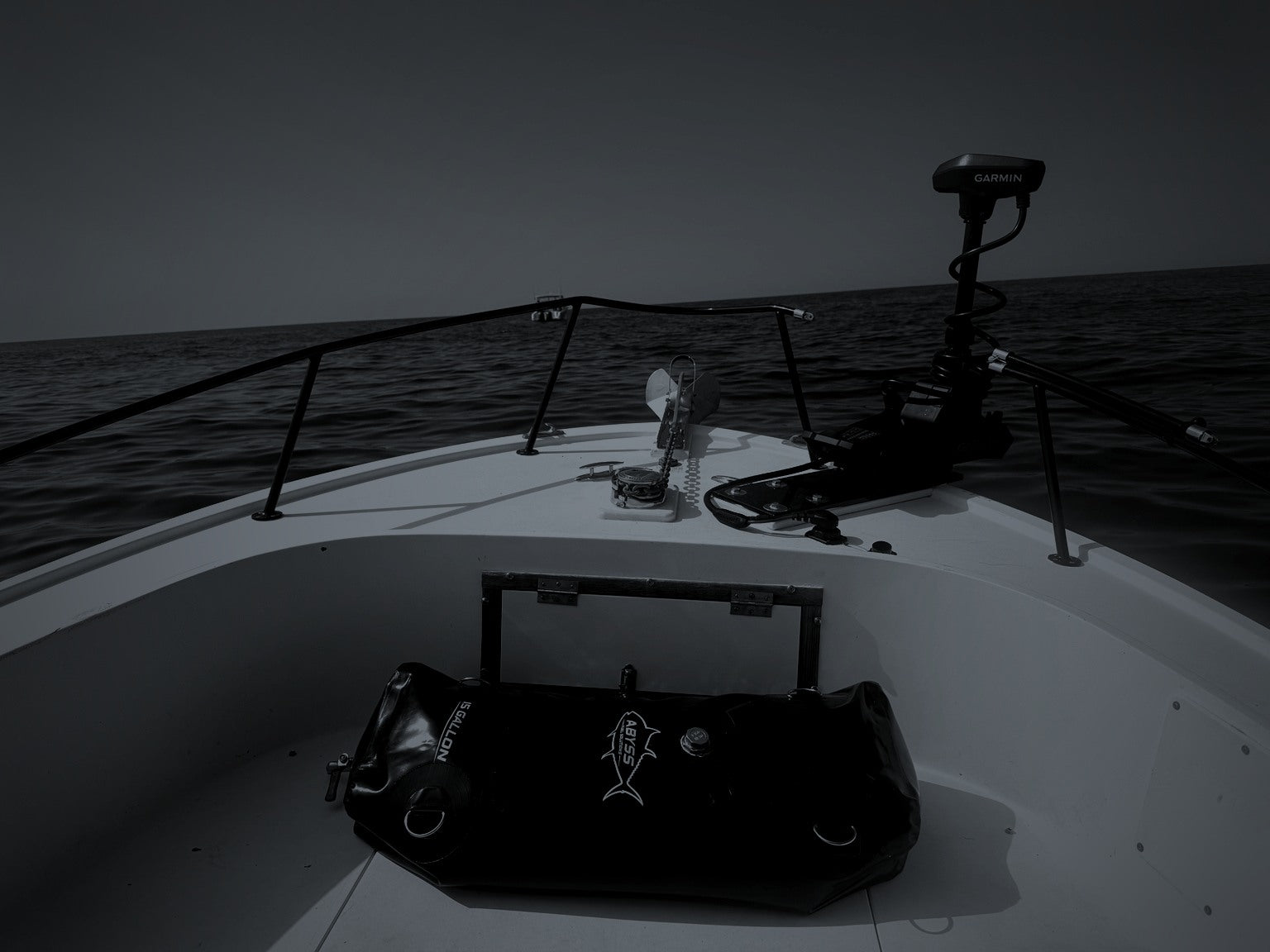 Abyss Outfitters marine fuel bladder on an offshore boat